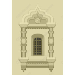 Ornate Architectural Window Frame