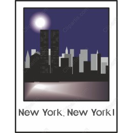 New York City Skyline Night