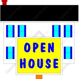 Vibrant Open House Sign
