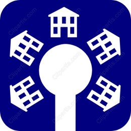 House and Keyhole Icon