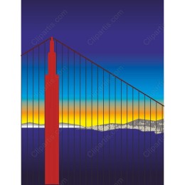 Vibrant City Skyline Sunset