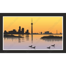 Urban Serenity: Dusk Skyline