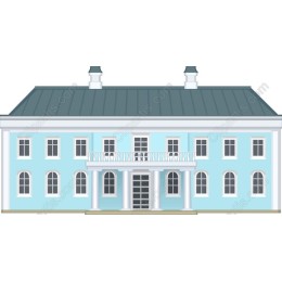 Elegant Blue Mansion