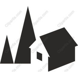 Cozy Cabin and Trees Minimalist