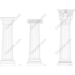 Classic Architectural Column Set