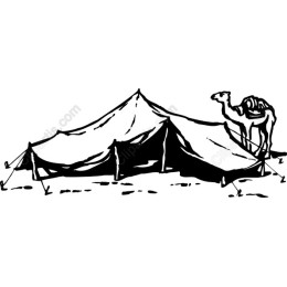 Desert Tent and Camel