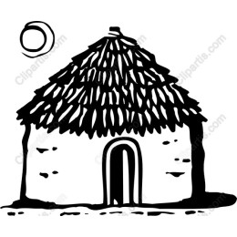 Rustic Thatched Roof House