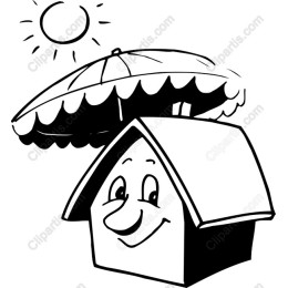 Joyful House with Umbrella