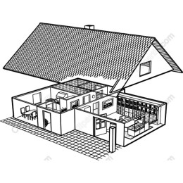 Architectural Cutaway House