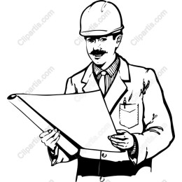 Professional Architect Holding Blueprint