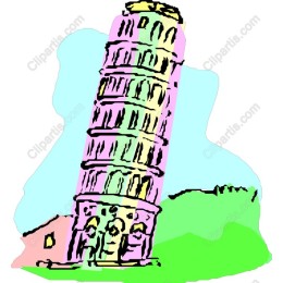 Whimsical Leaning Tower of Pisa