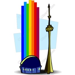 Toronto Skyline - CN Tower with Rainbow