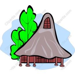 Thatched-Roof House