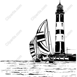 Lighthouse and Sailboat