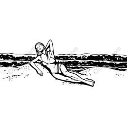Beachside Bliss: of a Relaxing Woman