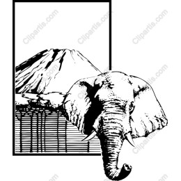 Majestic Elephant and Mountain