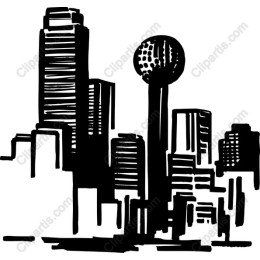 Dallas Skyline Hand-Drawn