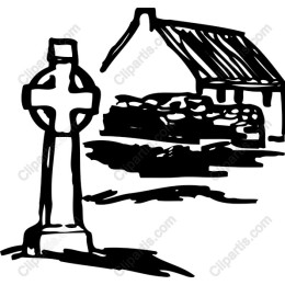 Celtic Cross and Cottage