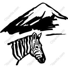 Zebra and Mountain