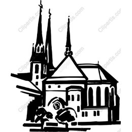 Majestic Black and White Church