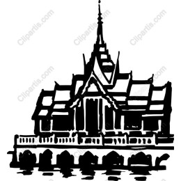 Traditional Thai Temple Drawing