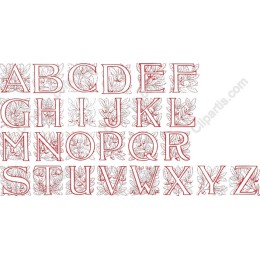 Vintage Floral Alphabet Set