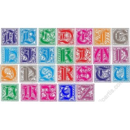 Vintage Floral Alphabet Set
