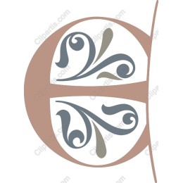 Elegant Floral Letter E