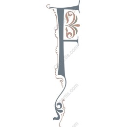 Ornate Decorative Letter F