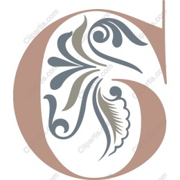 Floral Monogram G