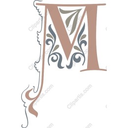 Elegant Ornamental Letter M