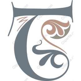 Ornate Letter 'T' - Stylish & Versatile