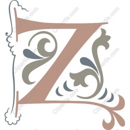Elegant Flourished Z Letter