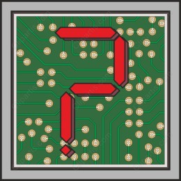 Red Question Mark on Circuit Board