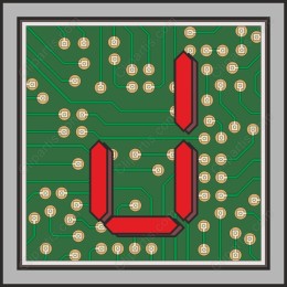Red Circuit Board Number 0