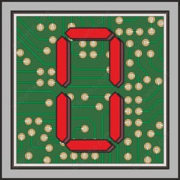 Digital 0 on Circuit Board