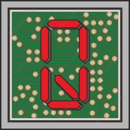 Tech-Infused Red 0 Circuit Board