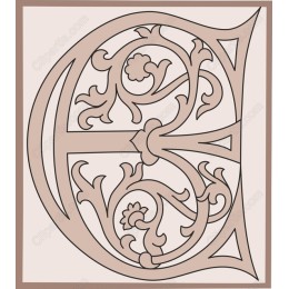 Elegant Floral Initial Letter B