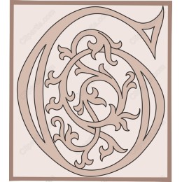 Elegant Floral Monogram Letter G