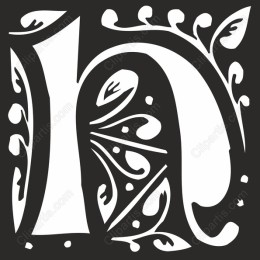 Floral Letter N