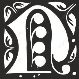 Elegant Stylized L with Organic Accents