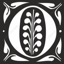 Floral Initial O
