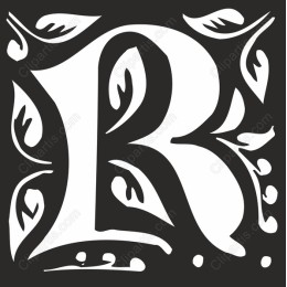 Elegant Ornate R Leafy