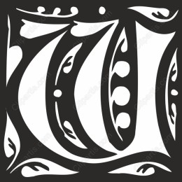 Elegant Floral Letter U