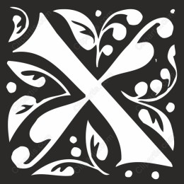 Elegant Floral Letter 'X'