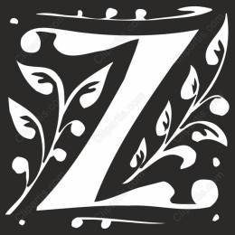 Floral Letter Z