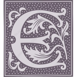 Ornate Floral Letter E