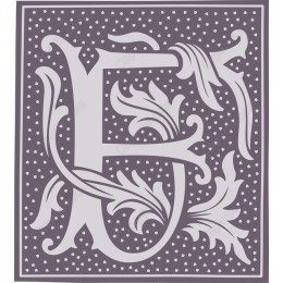 Elegant Floral Monogram F