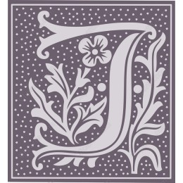 Floral Monogram Letter J