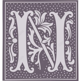 Floral Elegance Letter N
